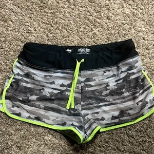 Avis Women’s Athletic Shorts. Size XL. Black/Gray/Lime Green
